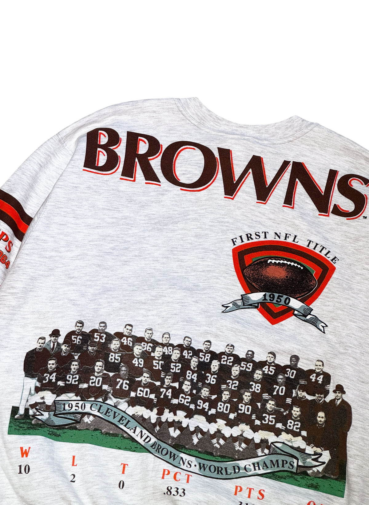 (SUP-860) NFL CLEVELAND BROWNS CREW NECK SWEAT - XL - MADE IN U.S.A.