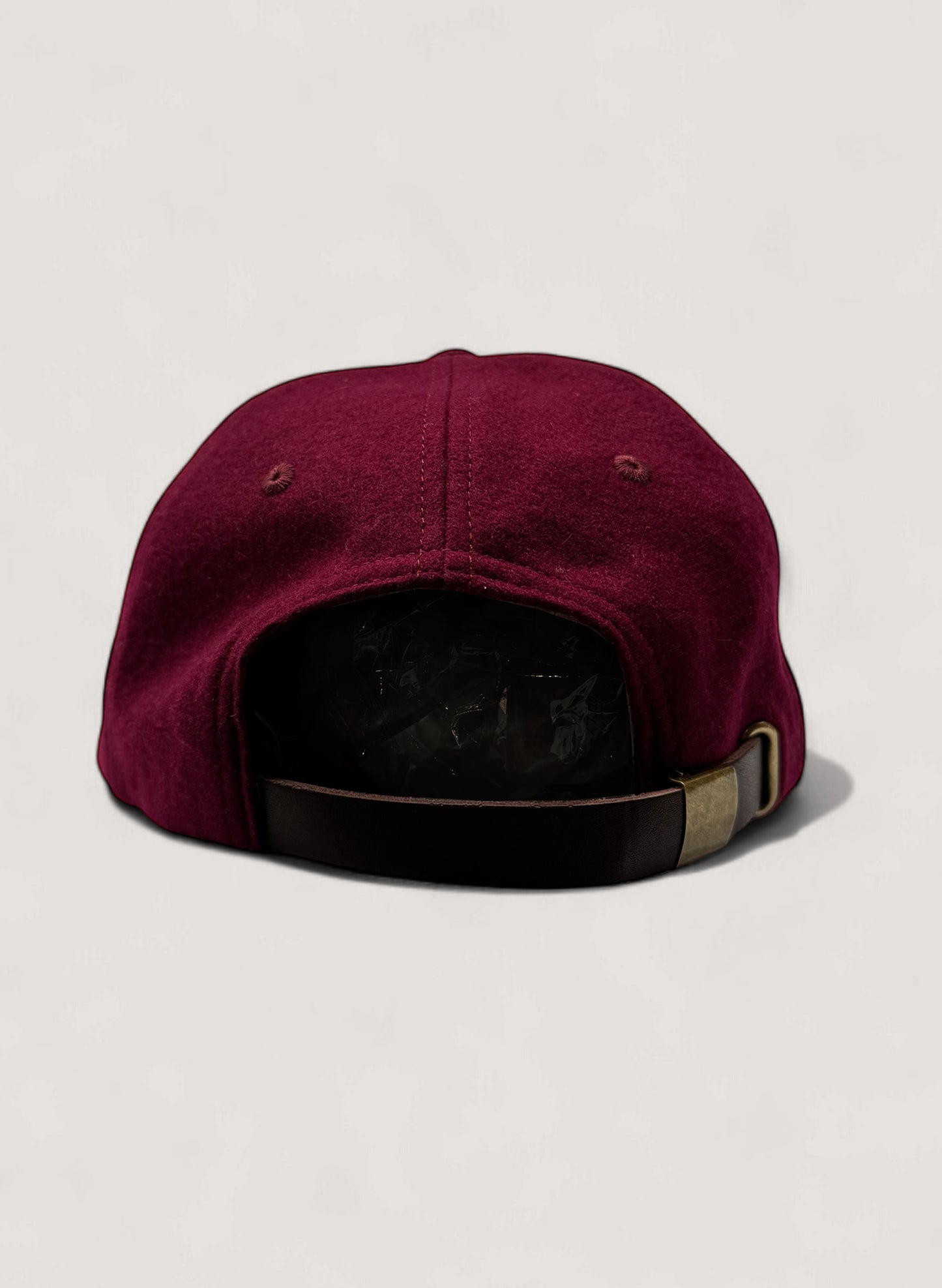 WOODBLOCK CLASSIC WB LOGO WOOL CAP BURGUNDY/WHITE(WB-CL-002)