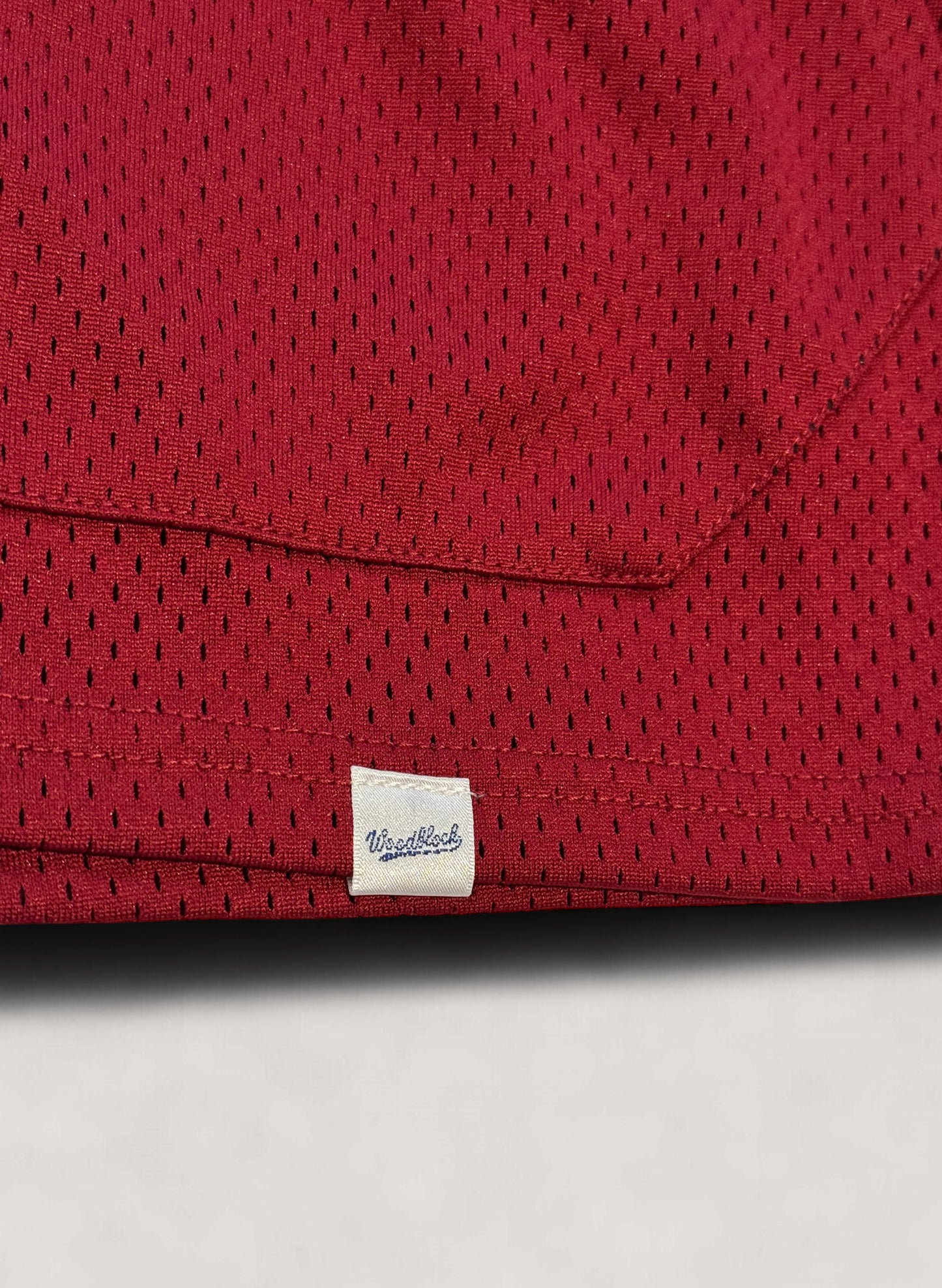 WOODBLOCK 42 MESH FOOTBALL LS SHIRT BURGUNDY/WHITE (WB-25AW-002)
