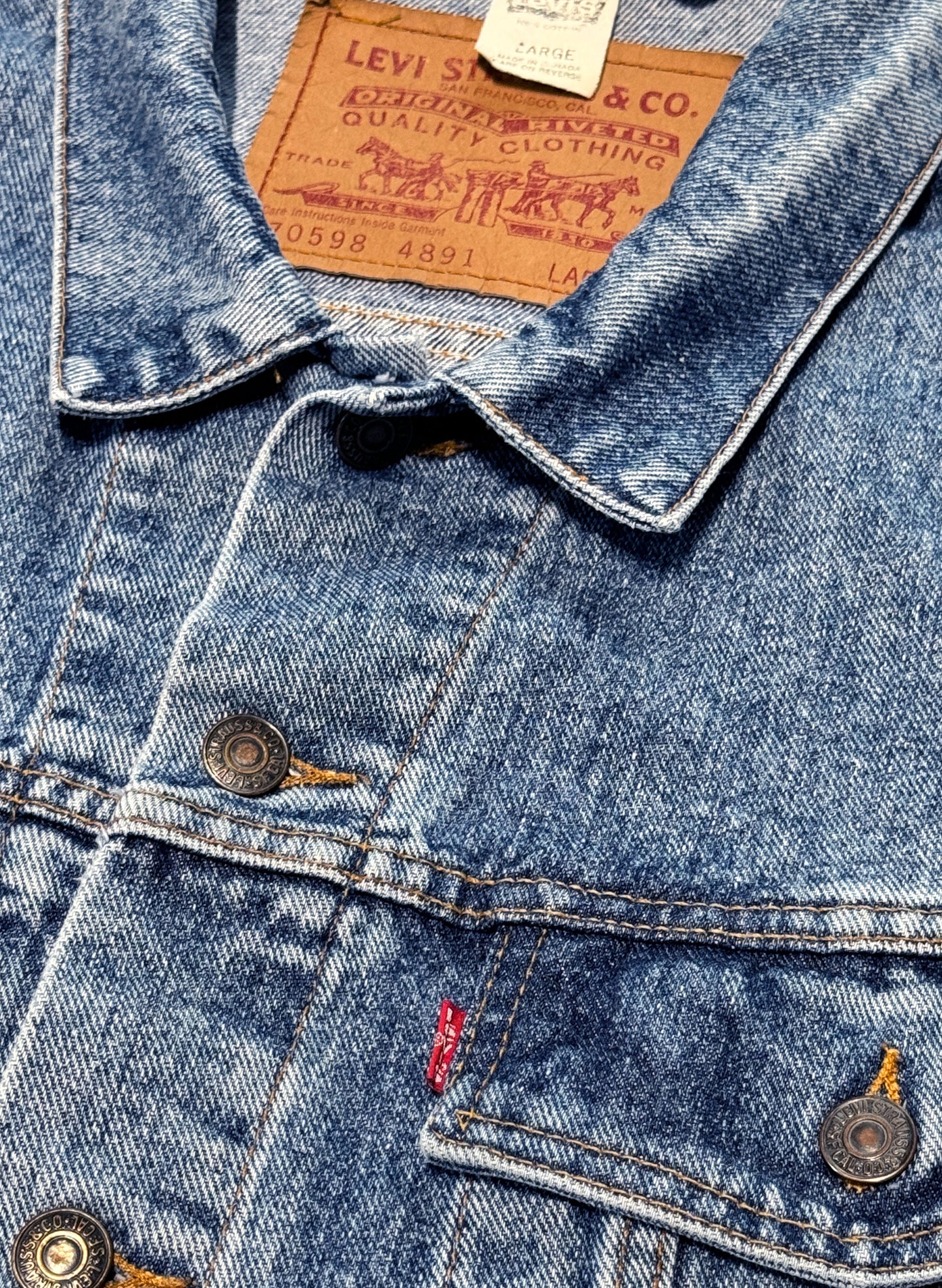 (SUP-517) EURO LEVI'S 70598 4891 DENIM JACKET "BIG PATCH" - MADE IN CANADA