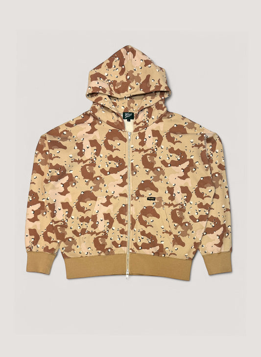 WOODBLOCK W-ZIP SWEAT HOODIE CHOCOTIP CAMO (WB-25SS-007)