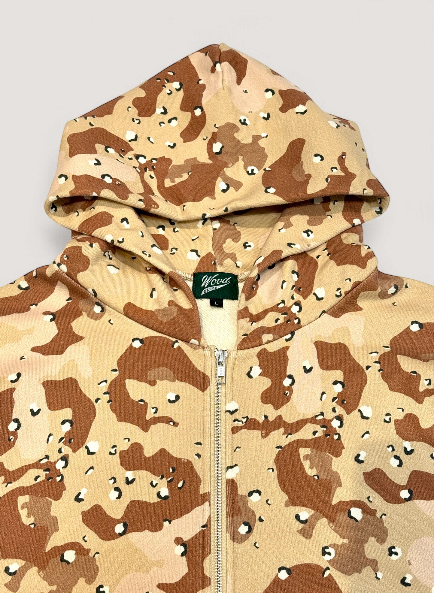 WOODBLOCK W-ZIP SWEAT HOODIE CHOCOTIP CAMO (WB-25SS-007)
