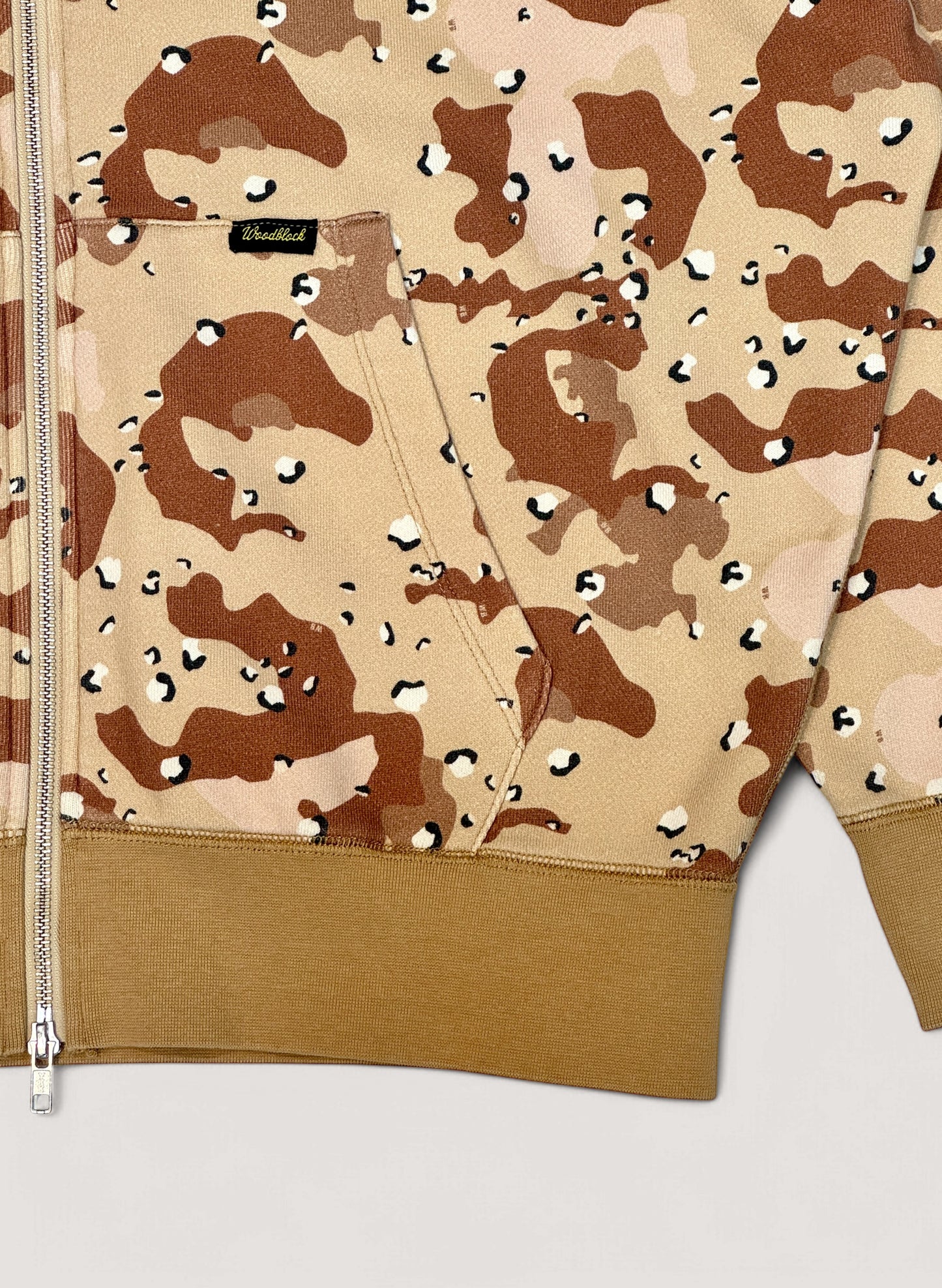 WOODBLOCK W-ZIP SWEAT HOODIE CHOCOTIP CAMO (WB-25SS-007)