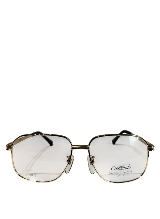 (SUP-362) 90's DEADSTOCK GOLD FRAME GLASSES - Crescendo