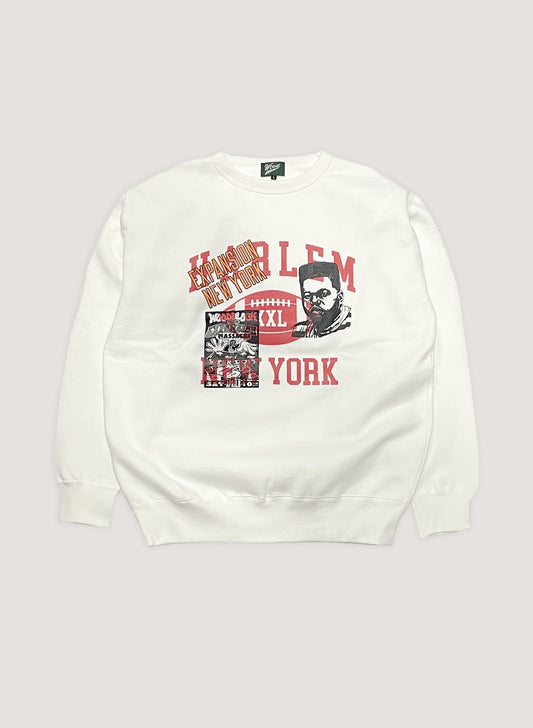 EXPANSION NY x WOODBLOCK CREW NECK SWEAT WHITE (WB-23AW-EXP03)
