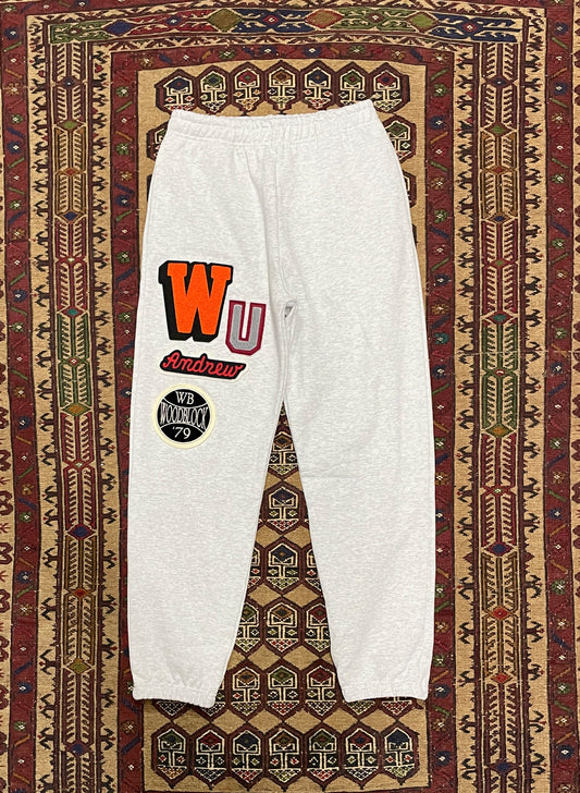 WOODBLOCK MULTI PATCHED SWEAT PANTS ASH #D (WB-23AW-044)