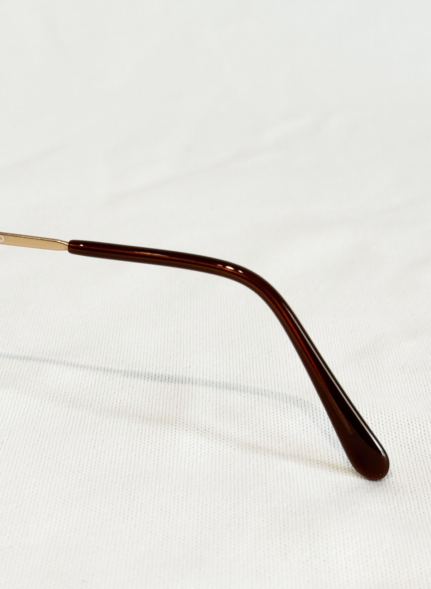 (SUP-415) 90s DEADSTOCK GOLD FRAME GLASSES Nikon TITEX Lite Ti-p