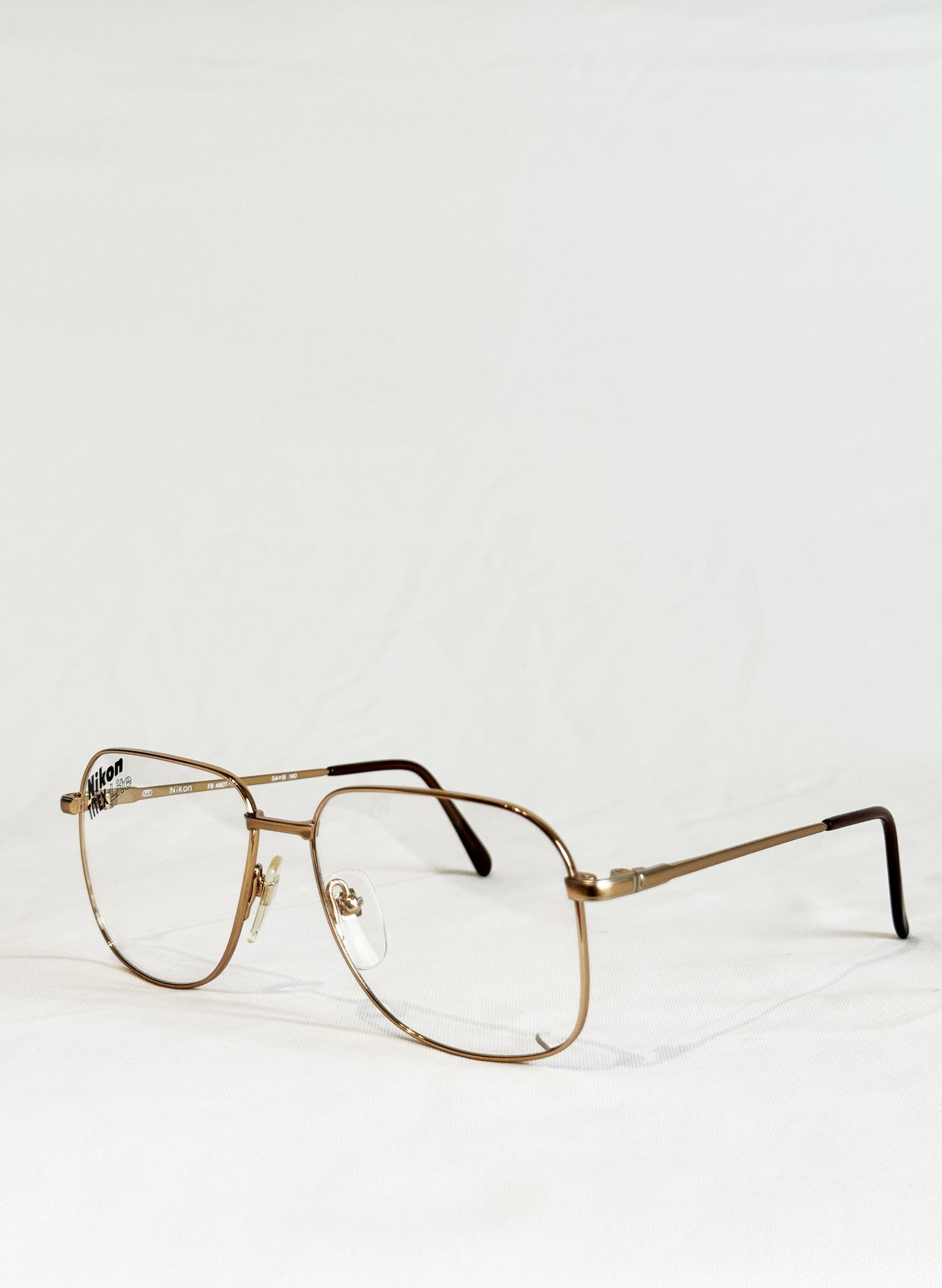 (SUP-415) 90s DEADSTOCK GOLD FRAME GLASSES Nikon TITEX Lite Ti-p