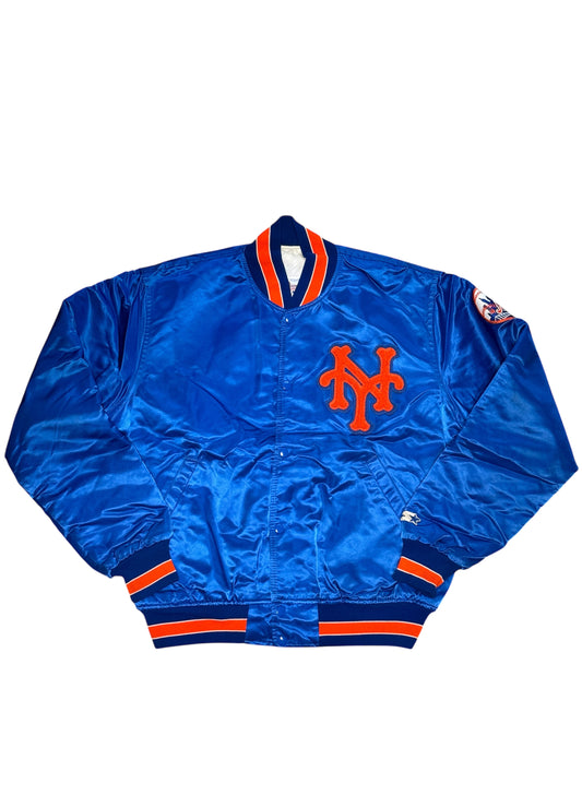 (SUP-535) STARTER NEW YORK METS NYLON STADIUM JACKET - MADE IN U.S.A.
