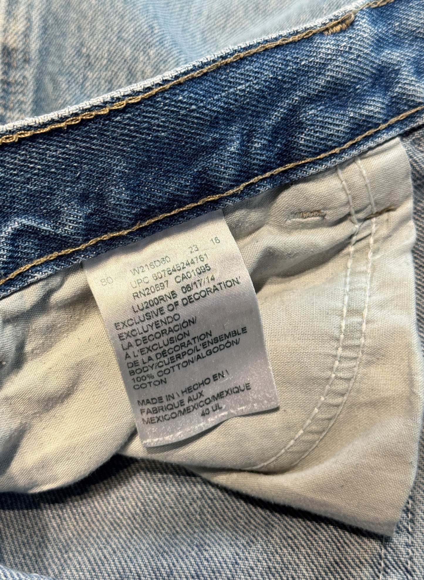 (SUP-396) DICKIES CARPENTER DENIM JORTS "CUT OFF" (w40)