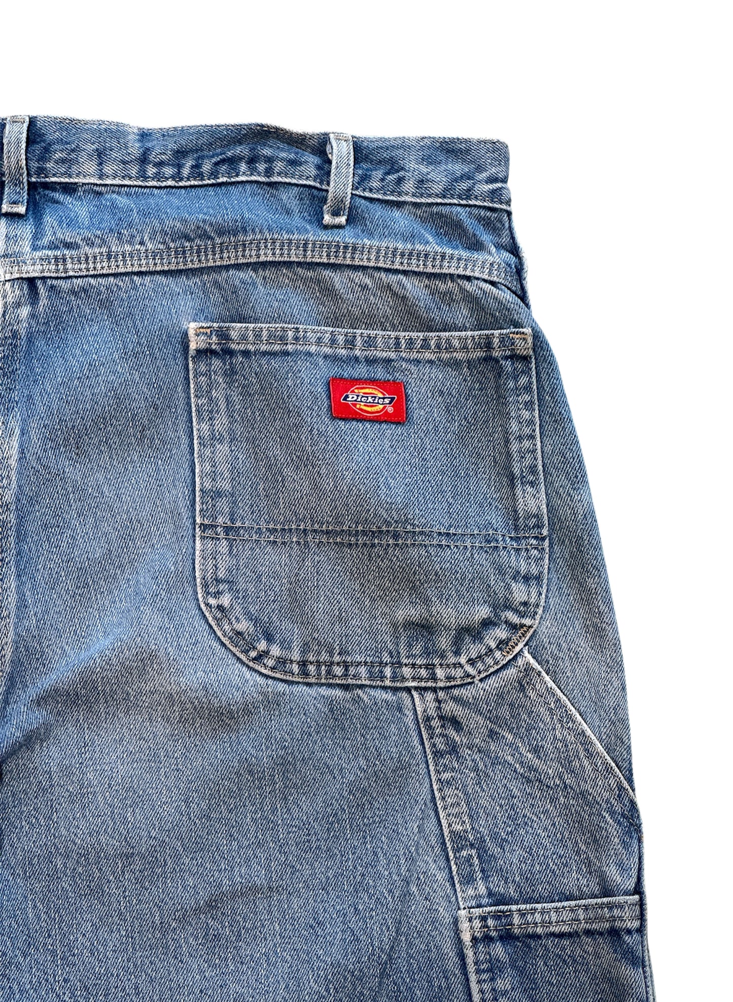 (SUP-396) DICKIES CARPENTER DENIM JORTS "CUT OFF" (w40)