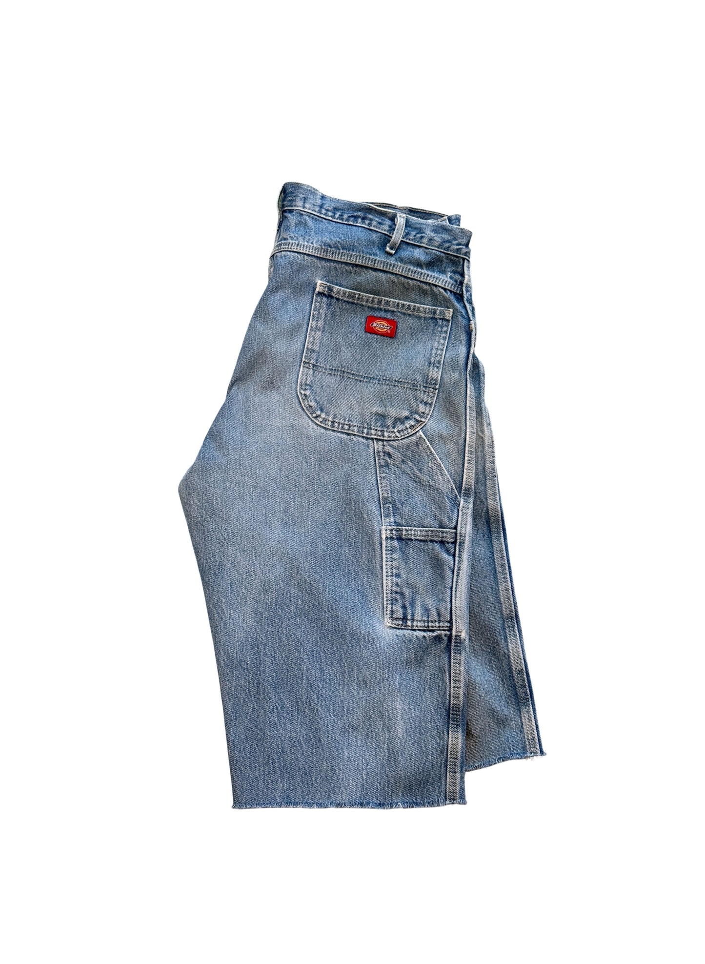 (SUP-396) DICKIES CARPENTER DENIM JORTS "CUT OFF" (w40)