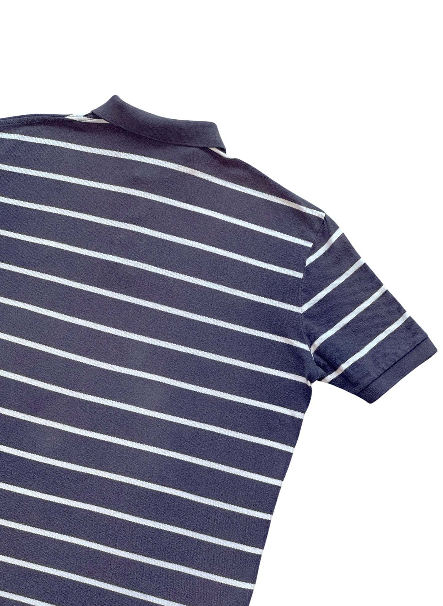 (SUP-681) Polo Ralph Lauren BORDER POLO SHIRT "FADE" - NAVY/WHITE
