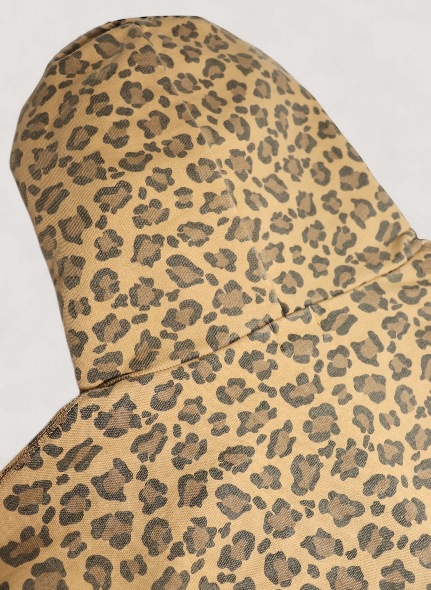 WOODBLOCK LEOPARD SWEAT HOODIE (WB-24AW-007)