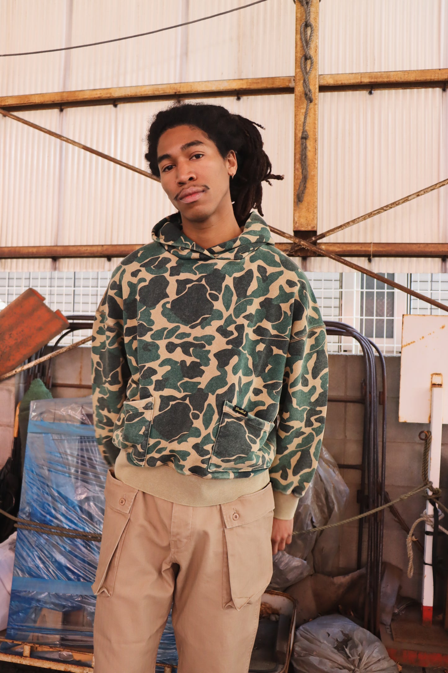 WOODBLOCK DUCK HUNTER CAMO SWEAT HOODIE (WB-26SS-005)