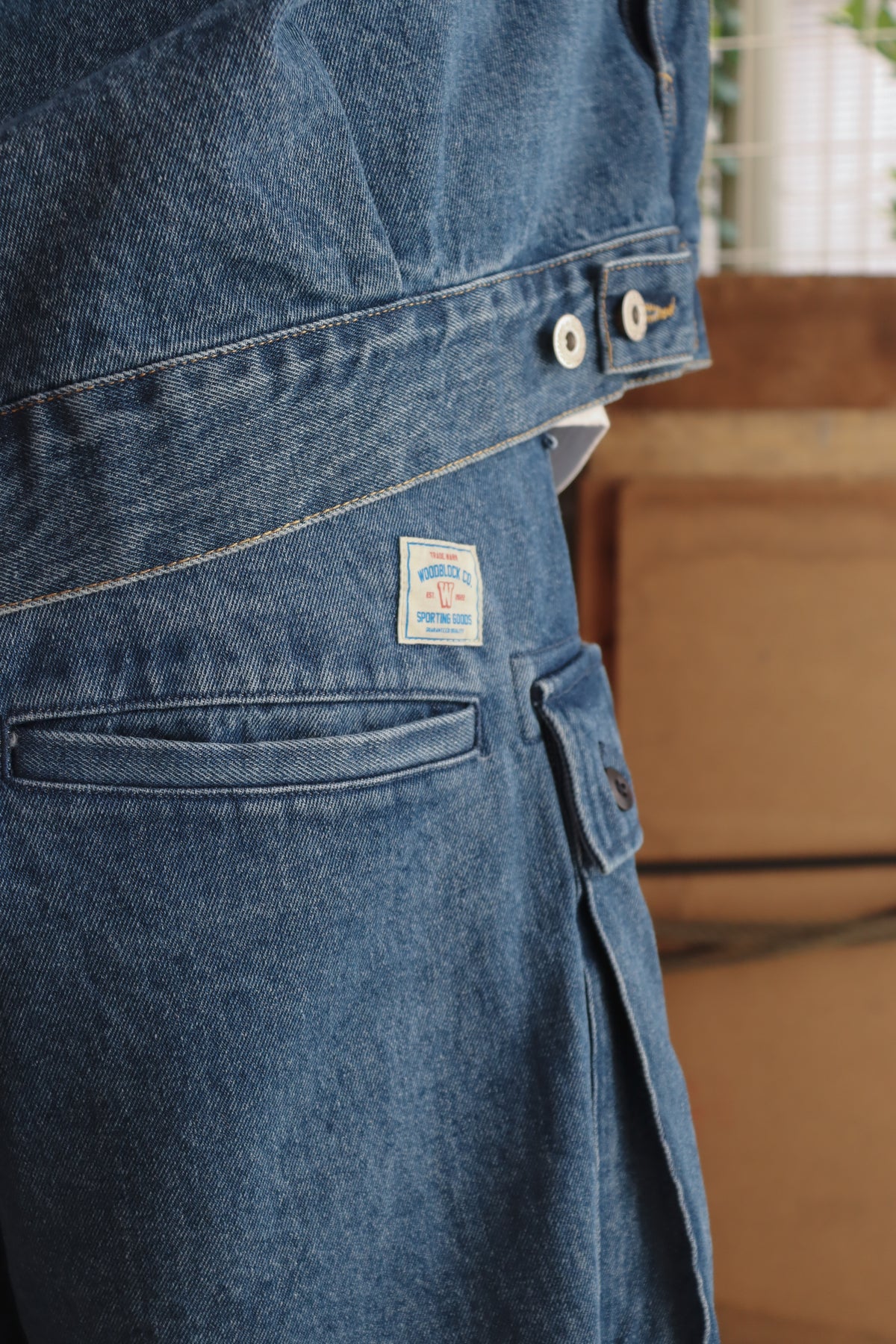 WOODBLOCK W-44 DENIM CARGO SHORTS INDIGO (WB-26SS-023)