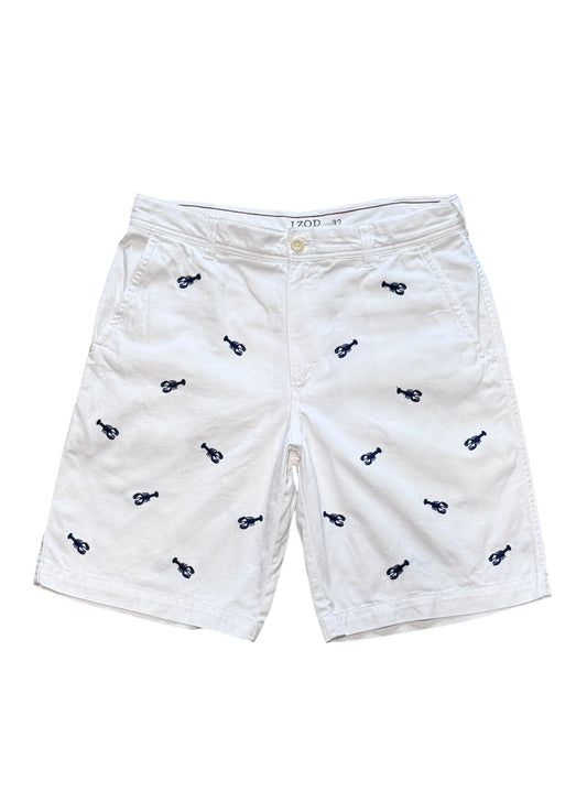 (SUP-725) IZOD EMBROIDERY CHINO SHORT - WHITE