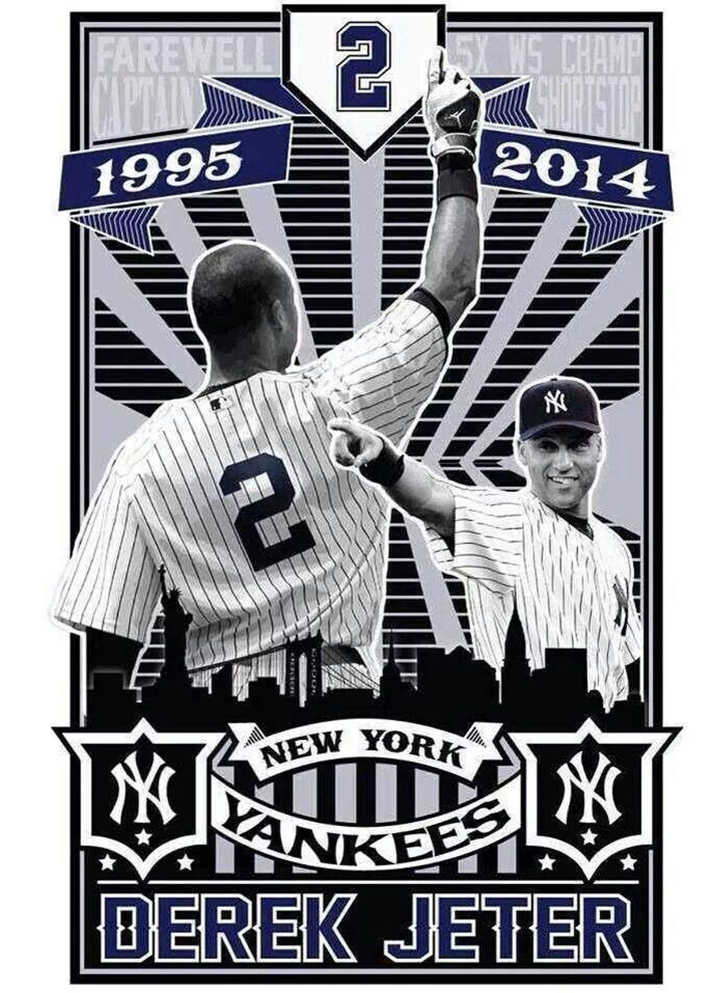 (SUP-375) Mitchell&Ness NEW YORK YANKEES "2" Derek Jeter (48・XLサイズ)