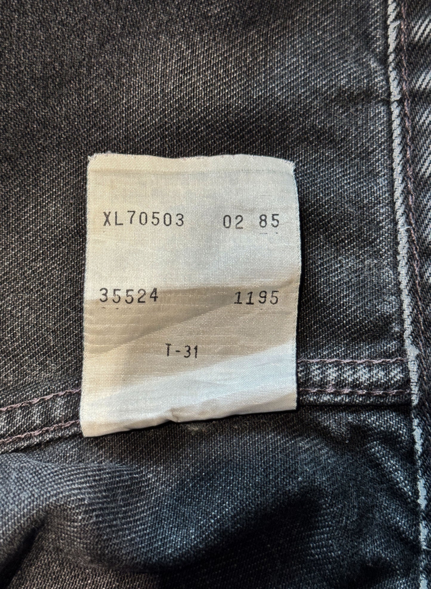 (SUP-314) 90's EURO LEVI'S 70503-02 BLACK DENIM JACKET (XL)