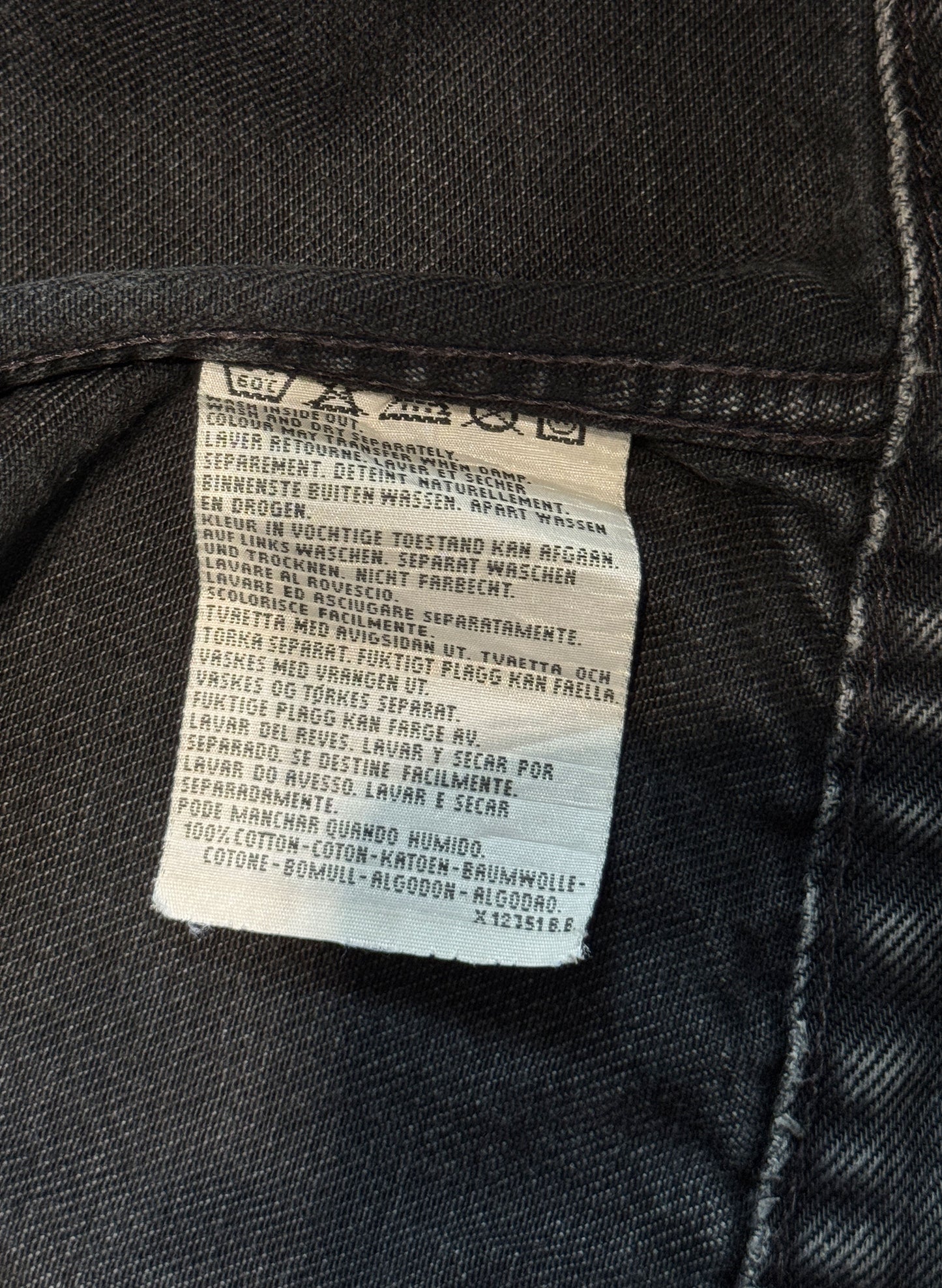 (SUP-314) 90's EURO LEVI'S 70503-02 BLACK DENIM JACKET (XL)