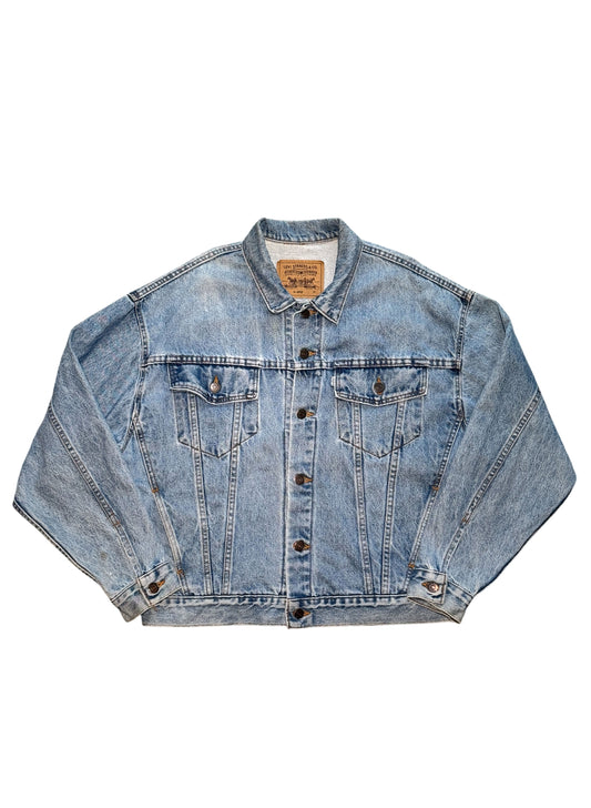 (SUP-369) 90s LEVI'S 57598 DENIM JACKET "INVERTED TRAPEZOID" - MADE IN U.S.A.