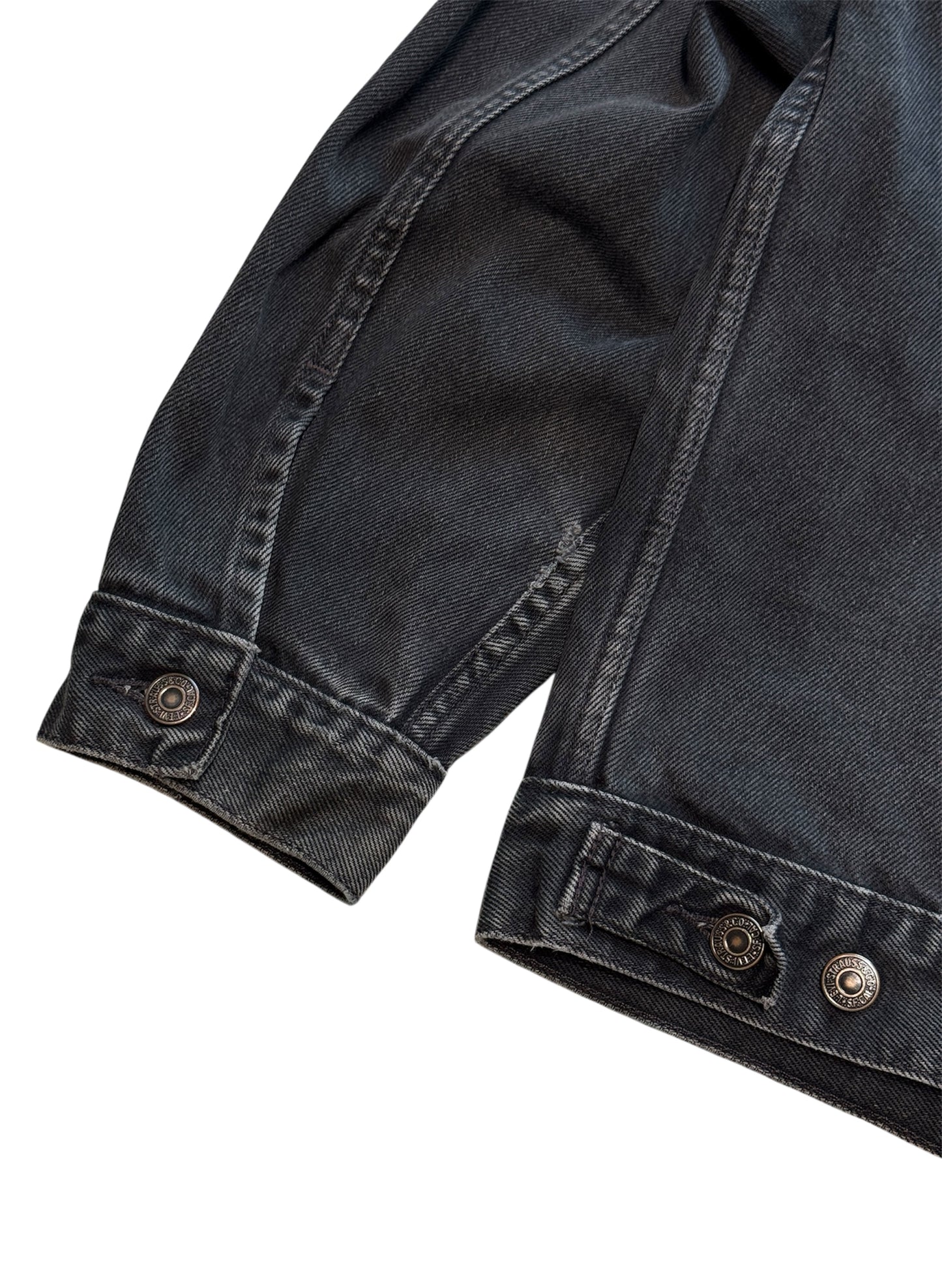 (SUP-314) 90's EURO LEVI'S 70503-02 BLACK DENIM JACKET (XL)