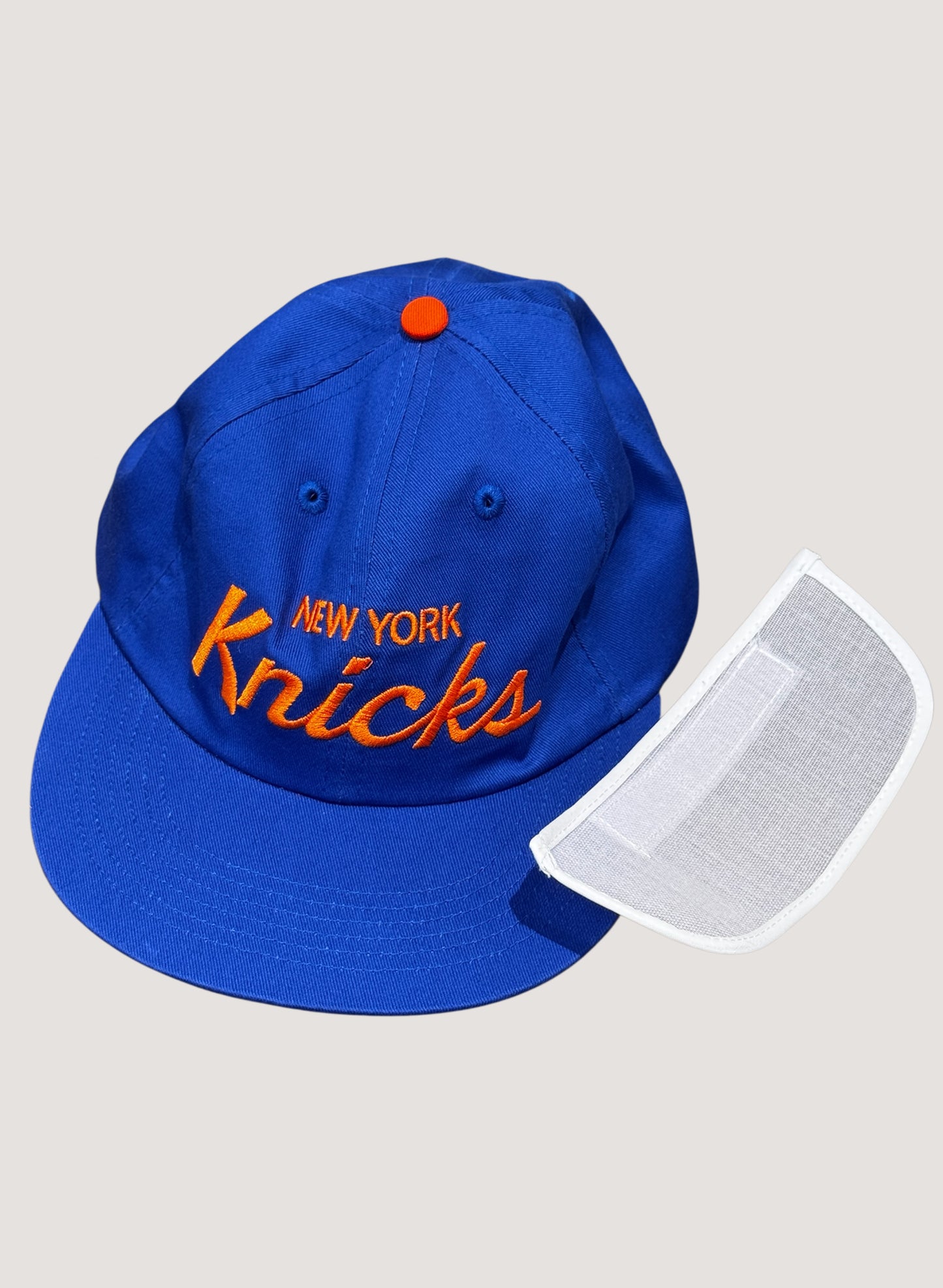 Uncle Jay's Vintage NY Knicks Cotton Twill Script Cap BLUE/ORANGE(UNCLE-015)