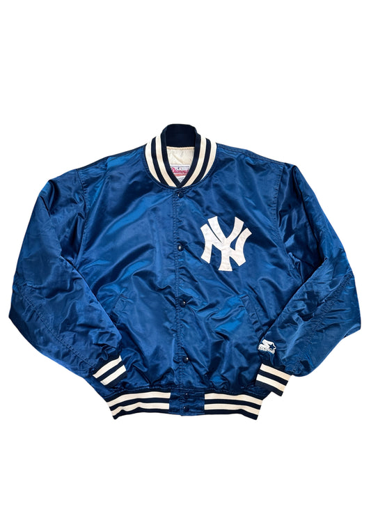 (SUP-552) STARTER NEW YORK YANKEES NYLON STADIUM JACKET - L - MADE IN U.S.A.