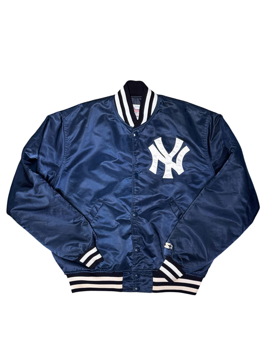 (SUP-866) STARTER NEW YORK YANKEES NYLON STADIUM JACKET - L - MADE IN U.S.A.