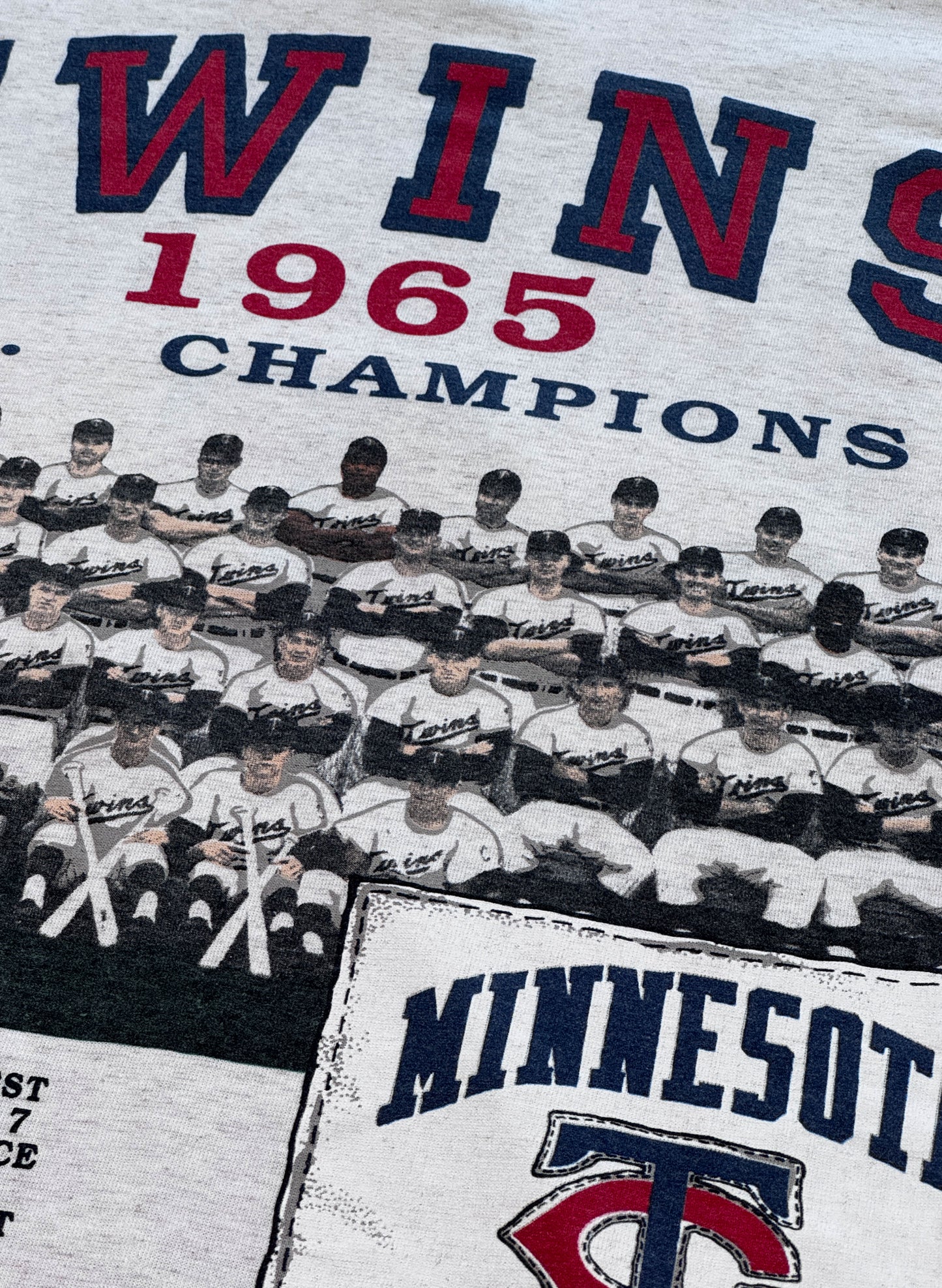 (SUP-746) MLB 1965 MINNESOTA TWINS 3/4 SLEEVE TEE - MADE IN U.S.A.