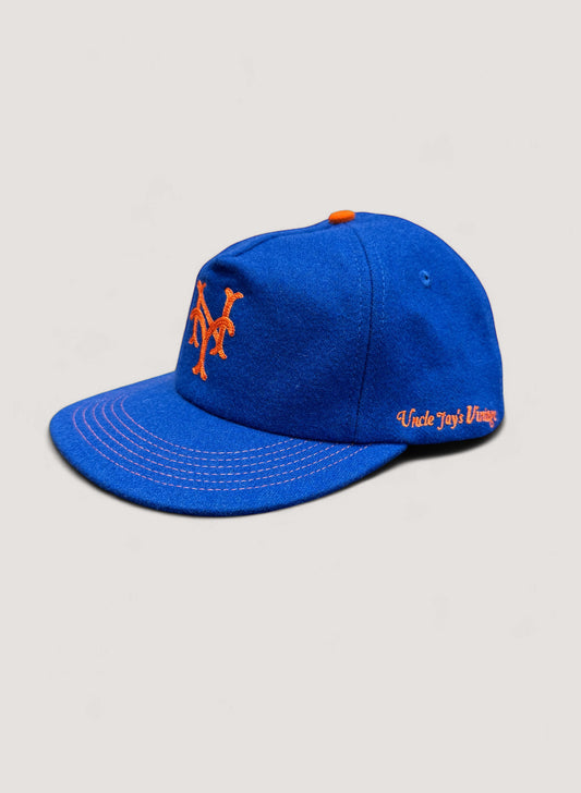 Uncle Jay's Vintage Chainstitch Cap BLUE/ORANGE (UNCLE-001)