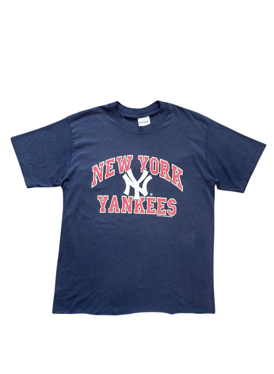 (SUP-622) 80s LOGO7 NEW YORK YANKEES "CUT OFF" TEE - MADE IN U.S.A.