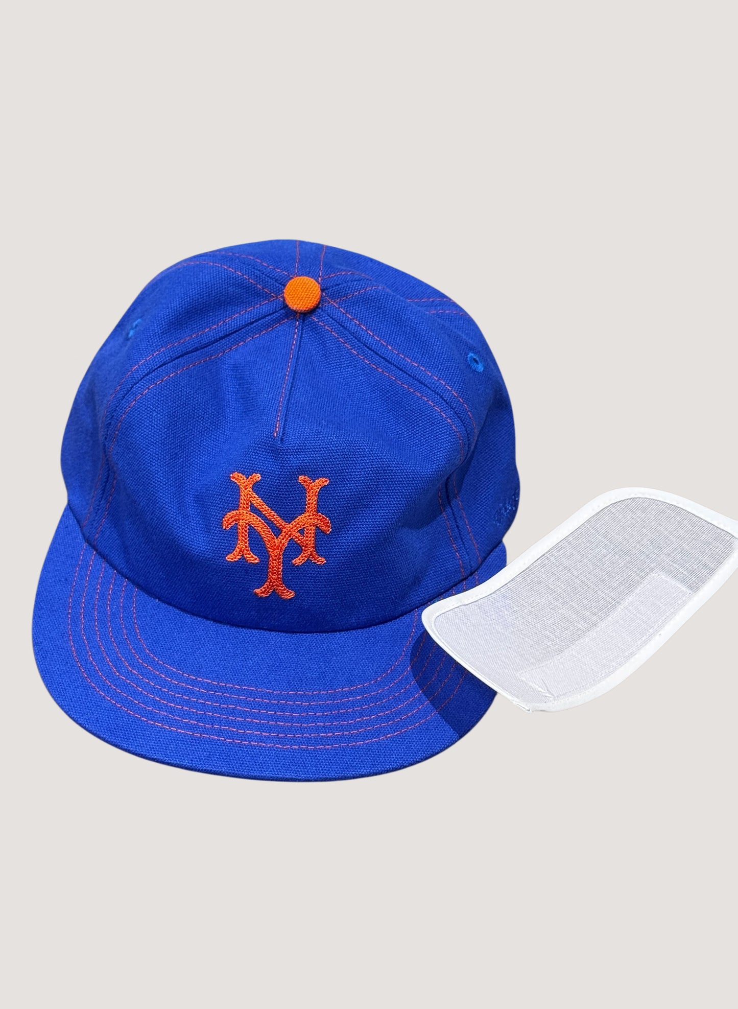 Uncle Jay's Vintage NY Mets Chaintitch Canvas Cap Blue/Orange (UNCLE-017)