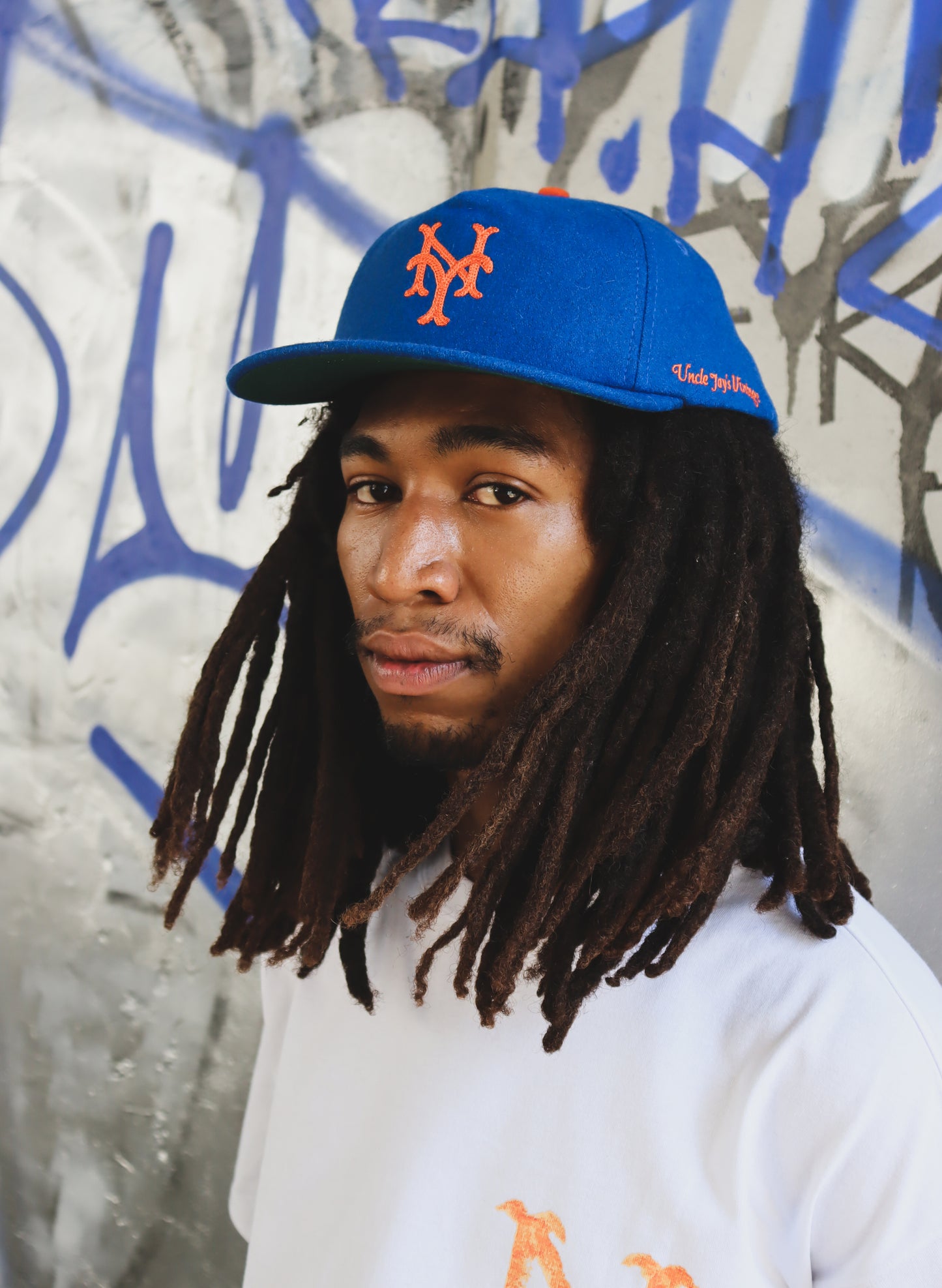 Uncle Jay's Vintage Chainstitch Cap BLUE/ORANGE (UNCLE-001)