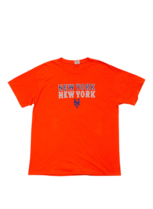 (SUP-367) MLB NEW YORK METS x Affinity Health Plan S/S TEE - ORANGE