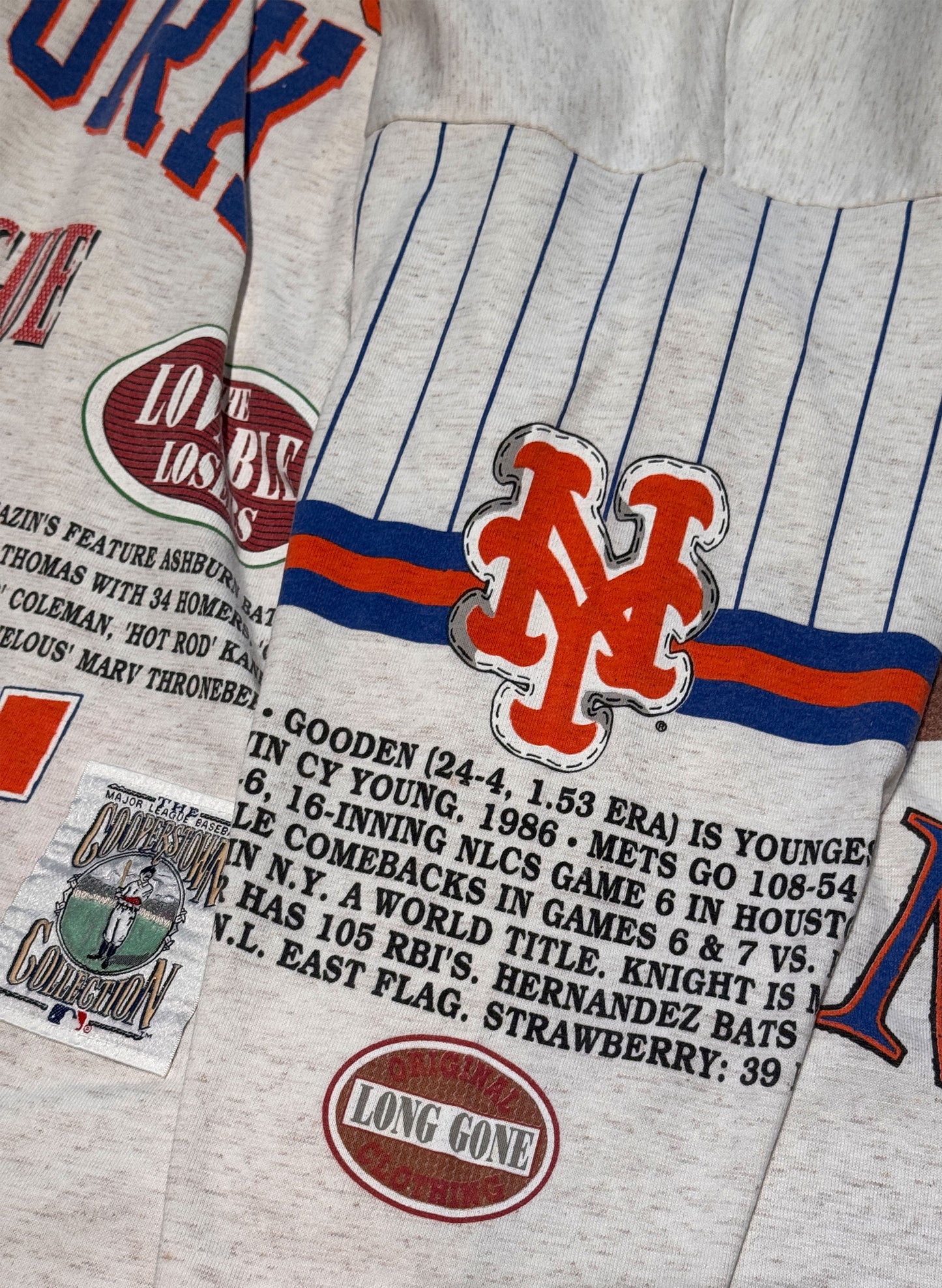 (SUP-287) MLB 1962 NEW YORK METS 3/4 SLEEVE TEE - MADE IN U.S.A. (XL)
