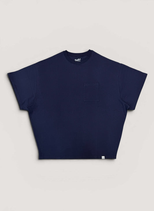 WOODBLOCK WIDE SILHOUETTE POCKET TEE NAVY (WB-26SS-021)