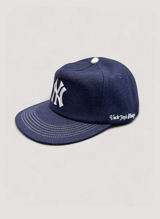 Uncle Jay's Vintage Chainstitch Cap NAVY/WHITE (UNCLE-001)