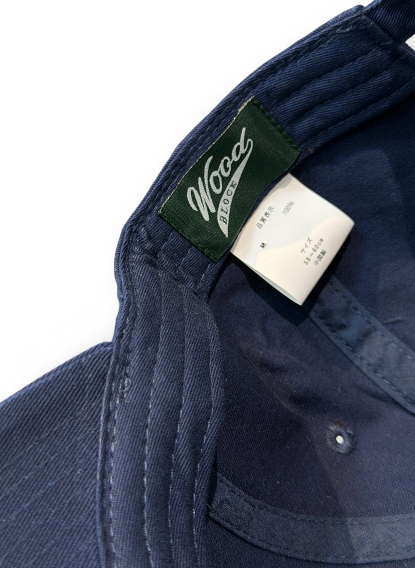 WOODBLOCK x OVERWHELM SOUVENIR CAP NAVY (WB-26SS-008)