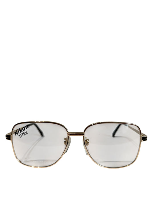 (SUP-371) 90s VINTAGE GOLD FRAME GLASSES "Nikon TITEX"