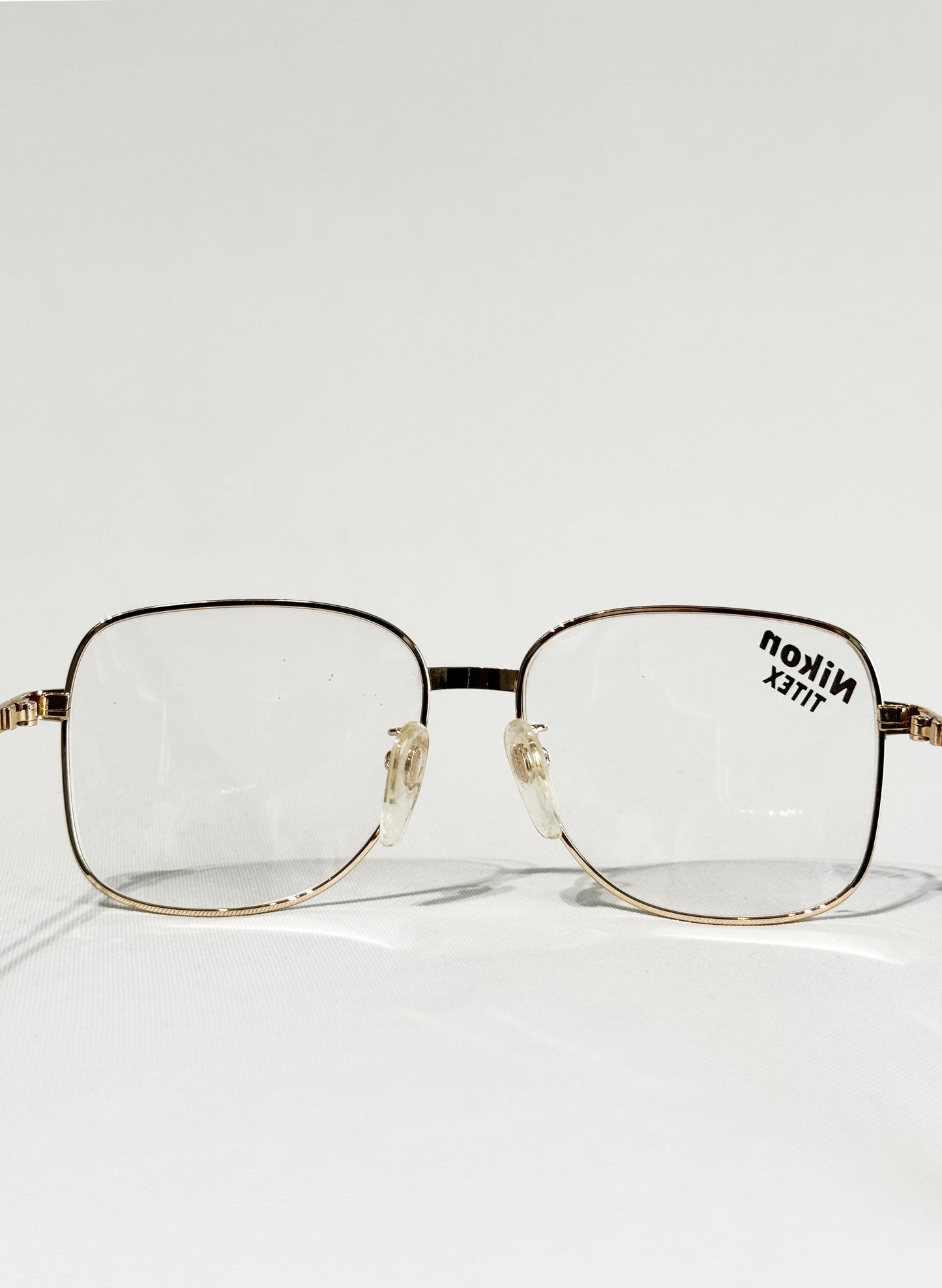 (SUP-371) 90s VINTAGE GOLD FRAME GLASSES "Nikon TITEX"