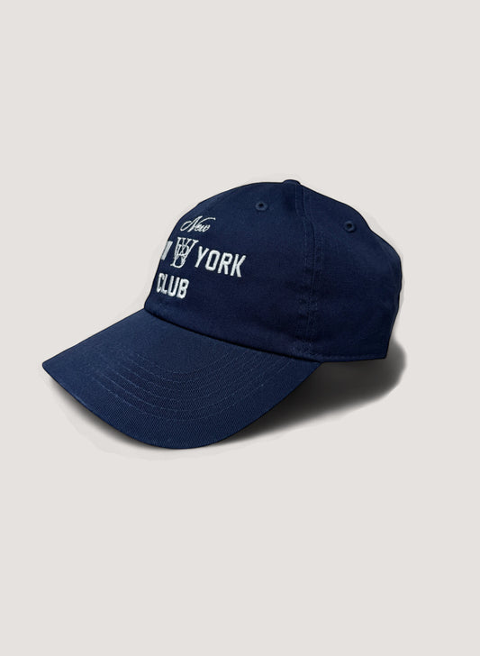 WOODBLOCK x NEW NEW YORK CLUB COTTON TWILL 6PANEL CAP NAVY/WHITE(WB-25SS-016)
