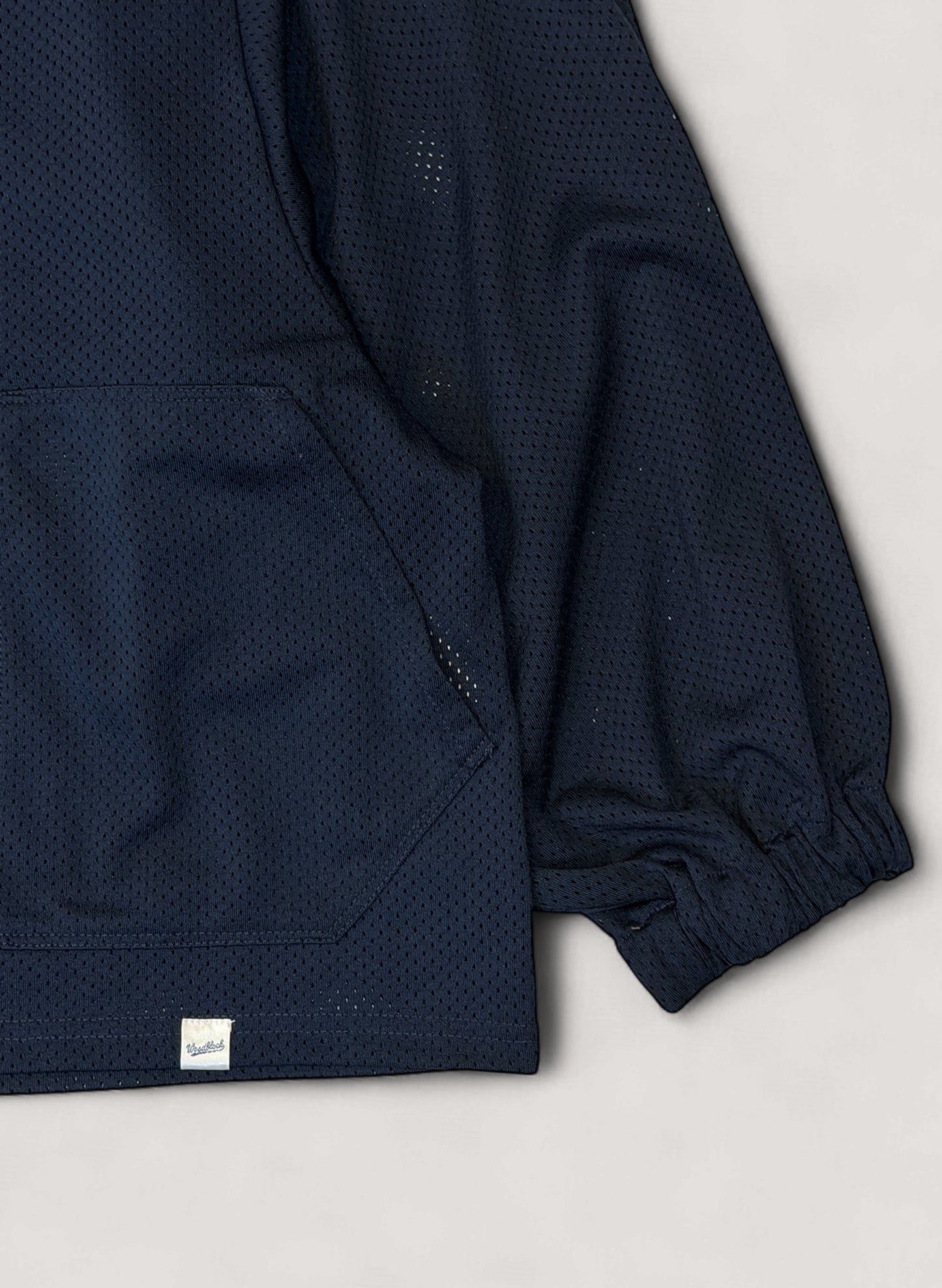 WOODBLOCK LS MESH RUGGER SHIRT NAVY/WHITE (WB-25AW-003)
