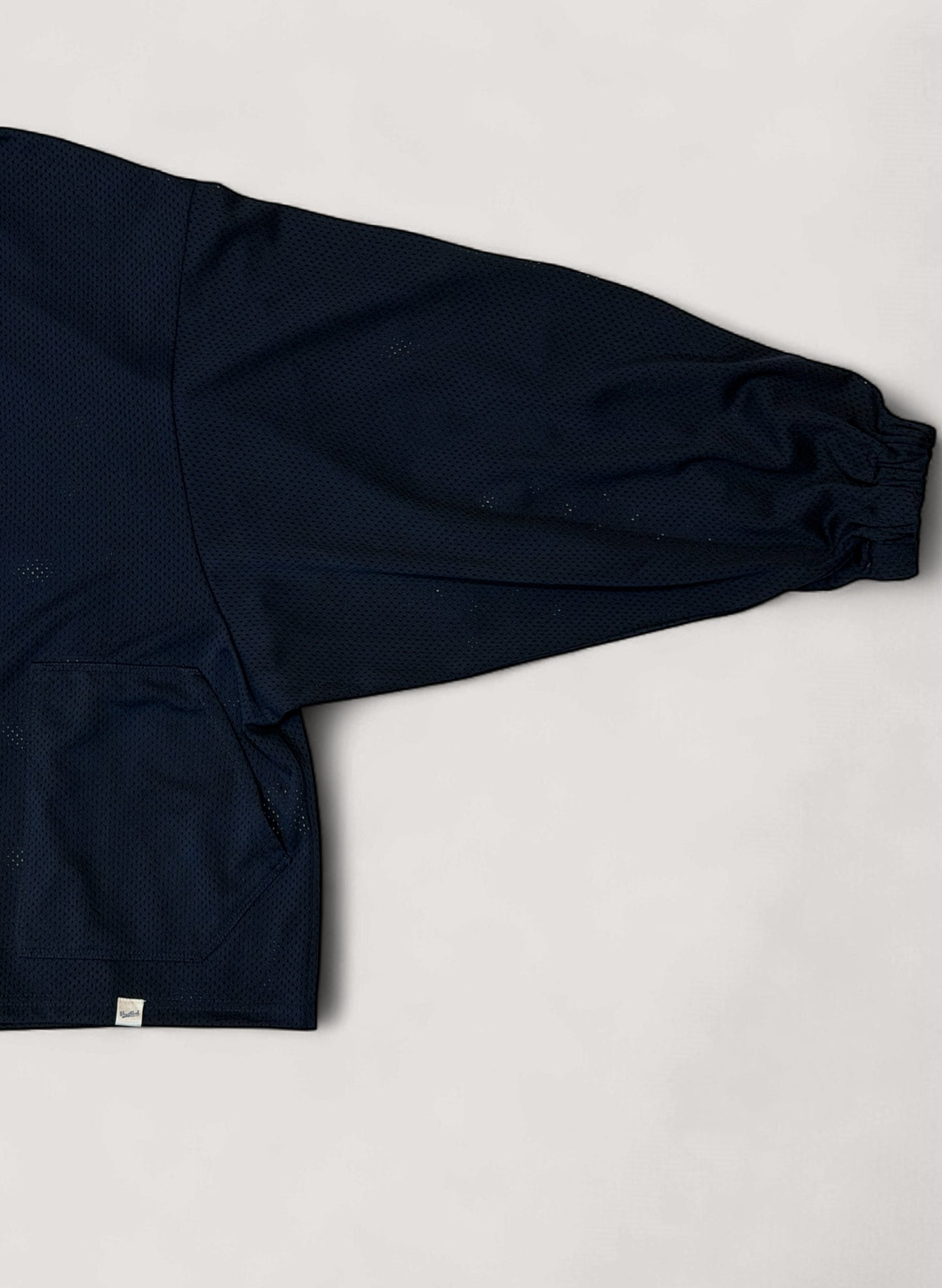 WOODBLOCK LS MESH RUGGER SHIRT NAVY/WHITE (WB-25AW-003)