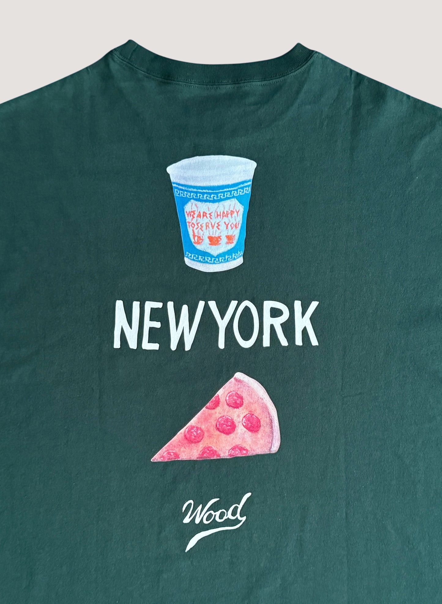 WOODBLOCK x TSUYOSHI YAMANAKA NEW YORK T-SHIRT B GREEN (WB-25SS-022)