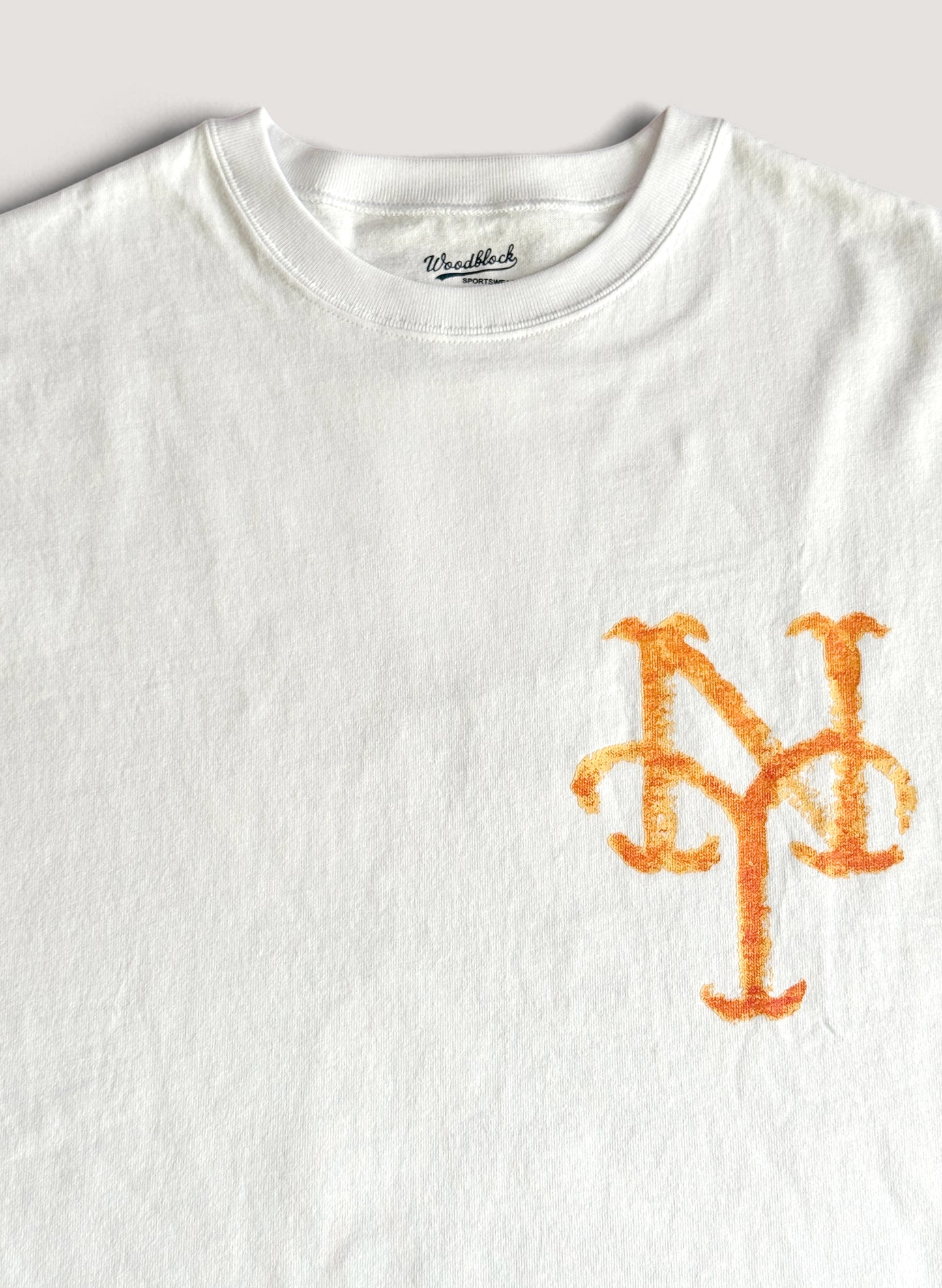WOODBLOCK x TSUYOSHI YAMANAKA NEW YORK T-SHIRT B WHITE (WB-25SS-022)