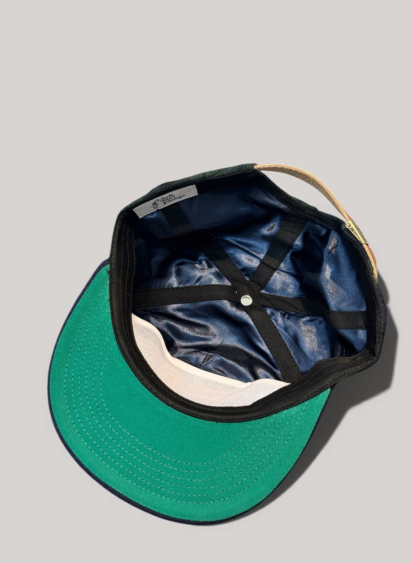 Uncle Jay's Vintage YANKEES FLANNEL BLACK WATCH CAP NAVY/CHECK (UNCLE-006)