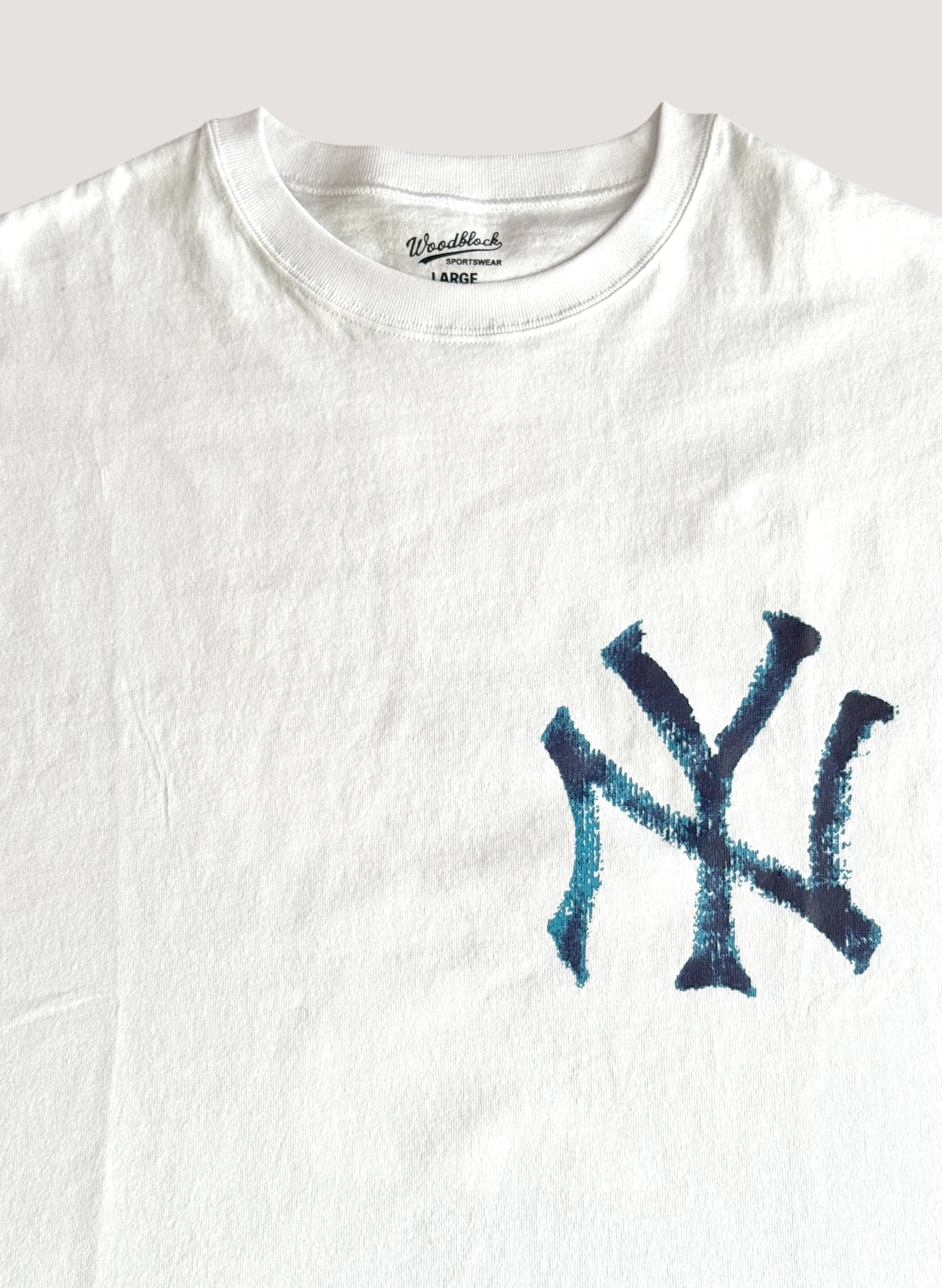 WOODBLOCK x TSUYOSHI YAMANAKA NEW YORK T-SHIRT A WHITE (WB-25SS-022)