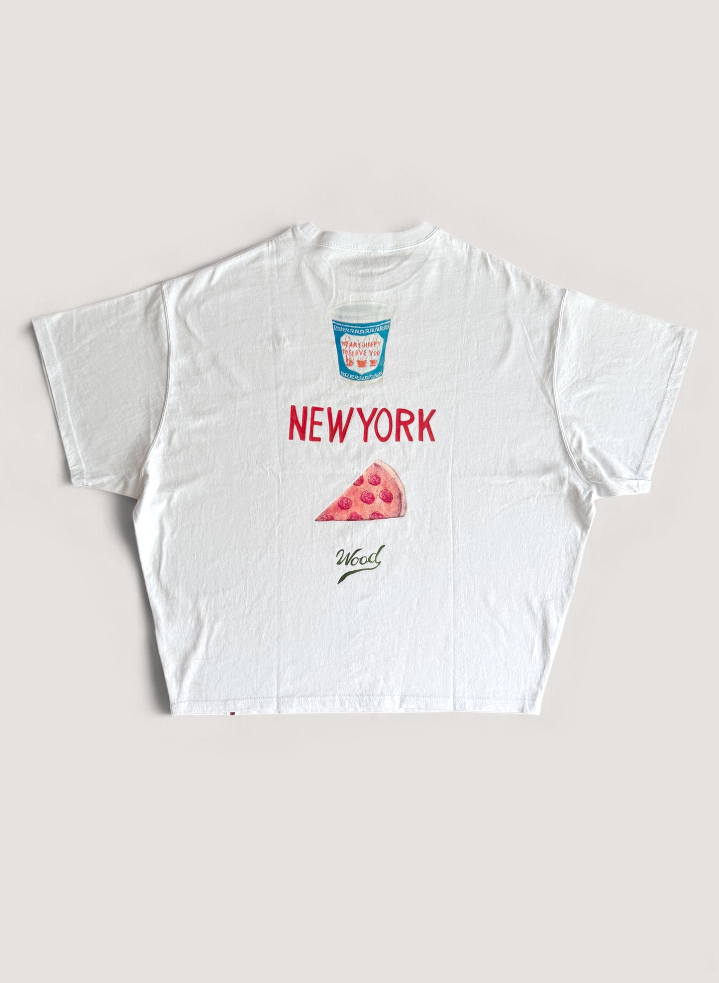 WOODBLOCK x TSUYOSHI YAMANAKA NEW YORK T-SHIRT A WHITE (WB-25SS-022)