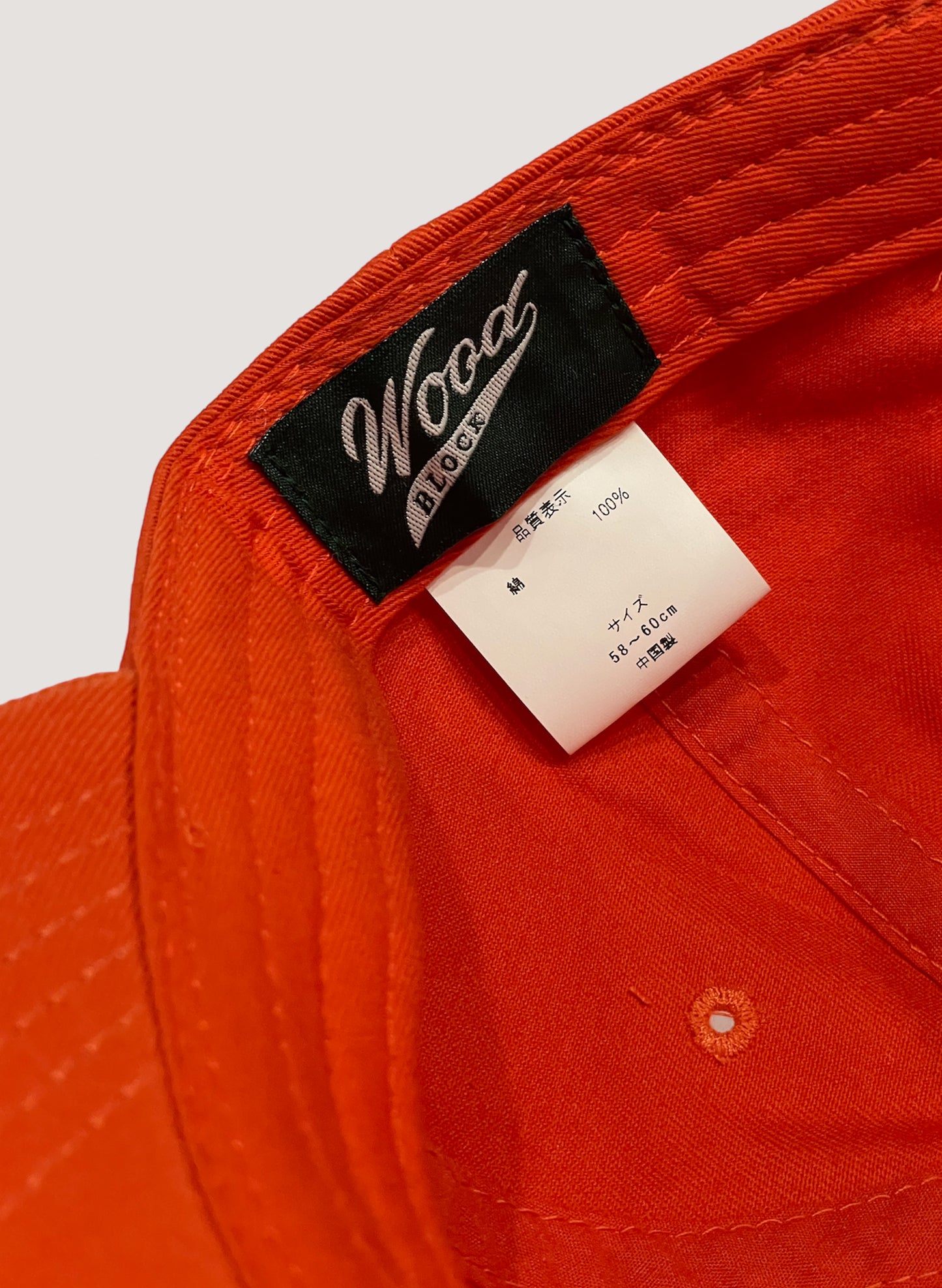 WOODBLOCK EMBROIDERY CHIEF HEAD CAP ORANGE(WB-24SPT-01)